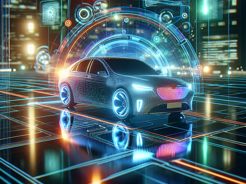 Une voiture autonome dans un environnement virtuel
