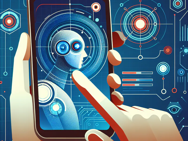 une illustration d'une application mobile AI en action