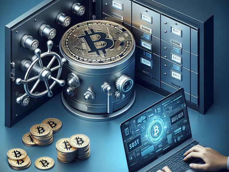 Bitcoin sécurisé dans un coffre-fort
