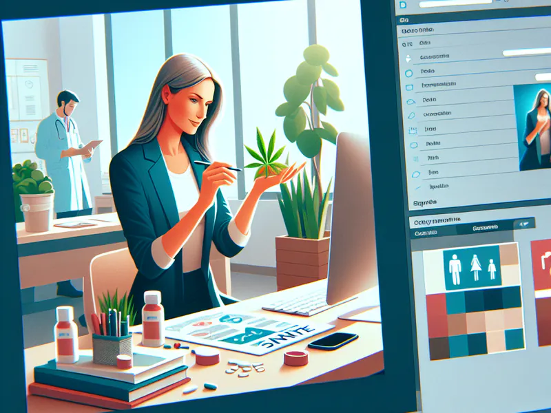 Marie working on her desk