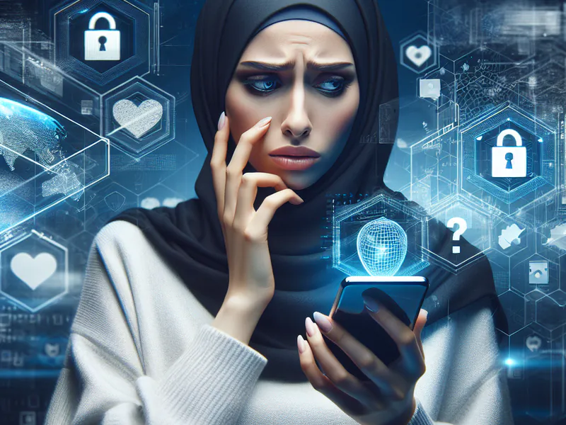 an angry person with a hacked phone