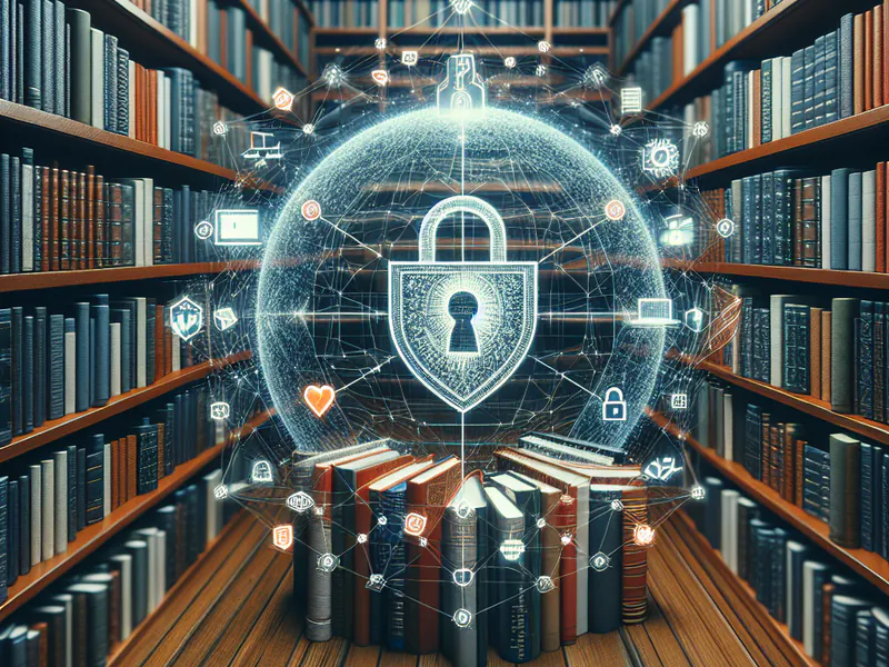 Une bibliothèque de livres sur la cybersécurité