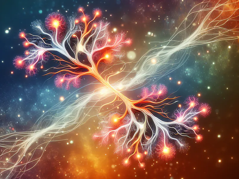 une image de deux neurones en interaction