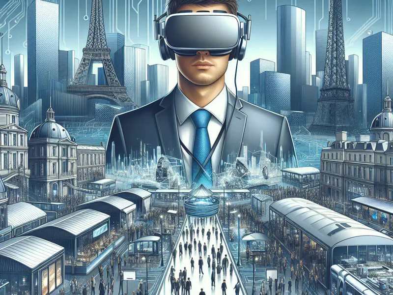 Moi à la conférence TechWorld Paris avec le casque Oculus VR