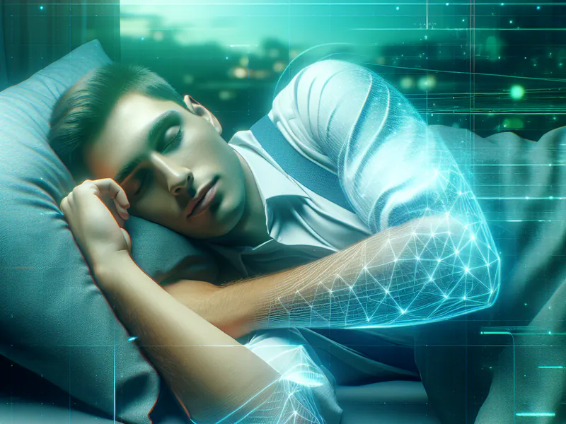 un homme qui dort paisiblement