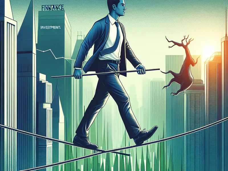 person balancing on a tightrope