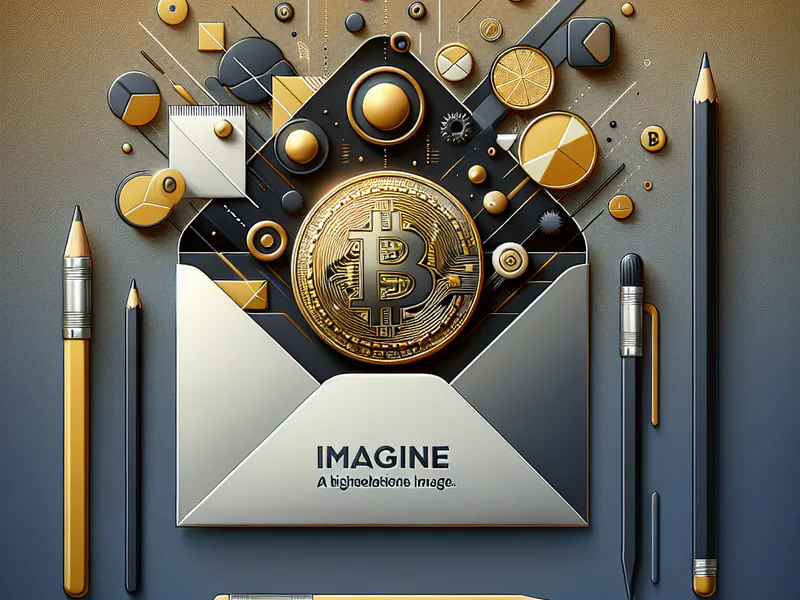 Une enveloppe avec une pièce de Bitcoin à l'intérieur