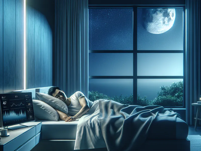 A person sleeping with an open window