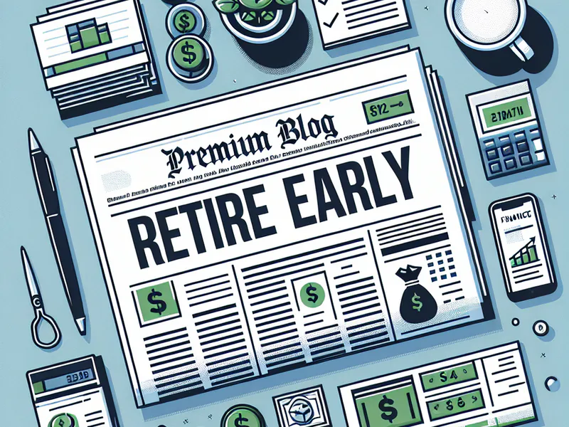 A newspaper with the headline 'Retire Early'
