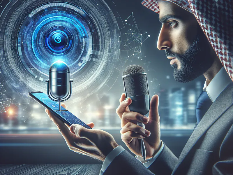 Person using voice search