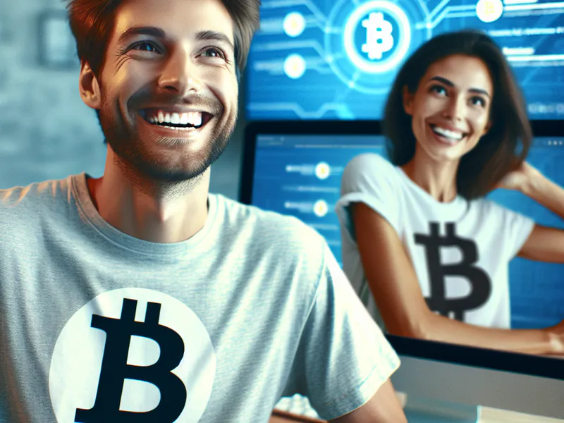 me with a Bitcoin T-shirt and a big smile