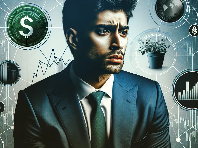 man with worried expression