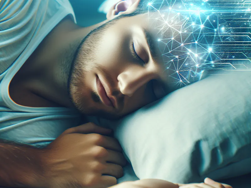 A person sleeping peacefully