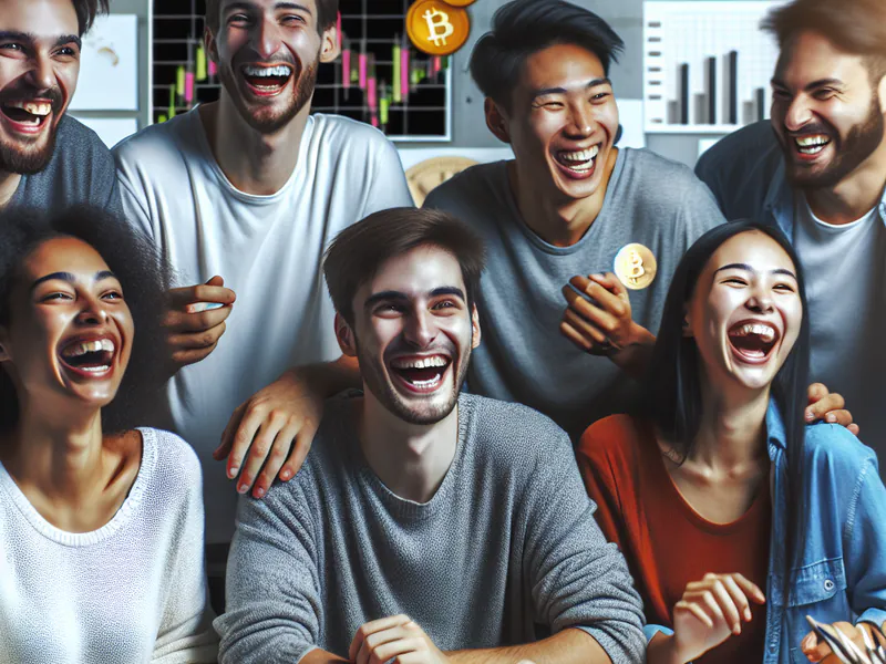 A group of young people laughing