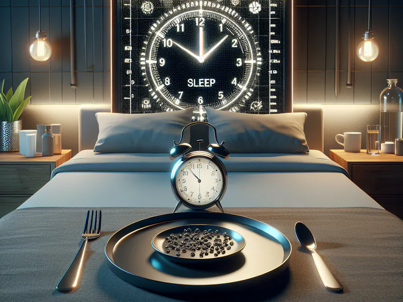 alarm clock and empty plate