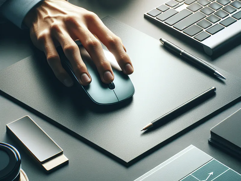 Main cliquant sur une souris d'ordinateur