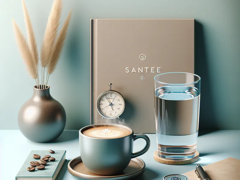 Tasse de café et verre d'eau