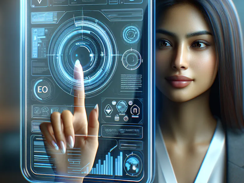 User interacting with a highly intuitive UI
