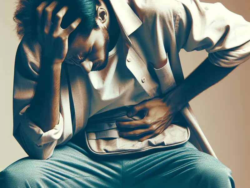 Une personne stressée avec une mauvaise posture