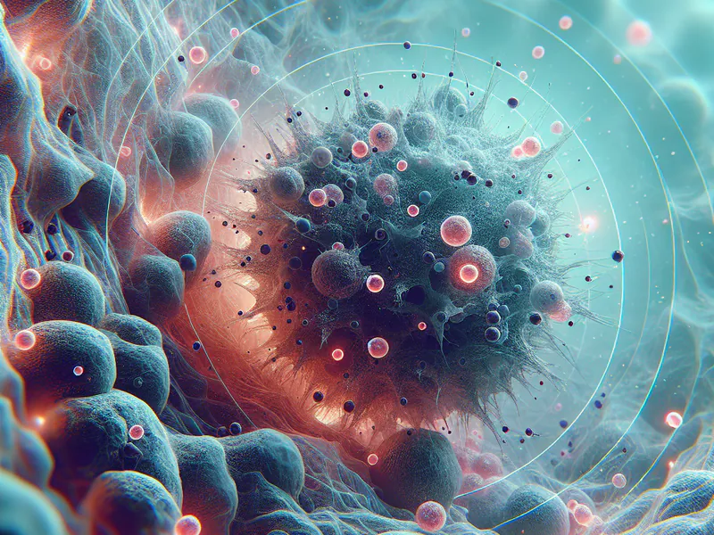 Cellules inflammatoires au microscope