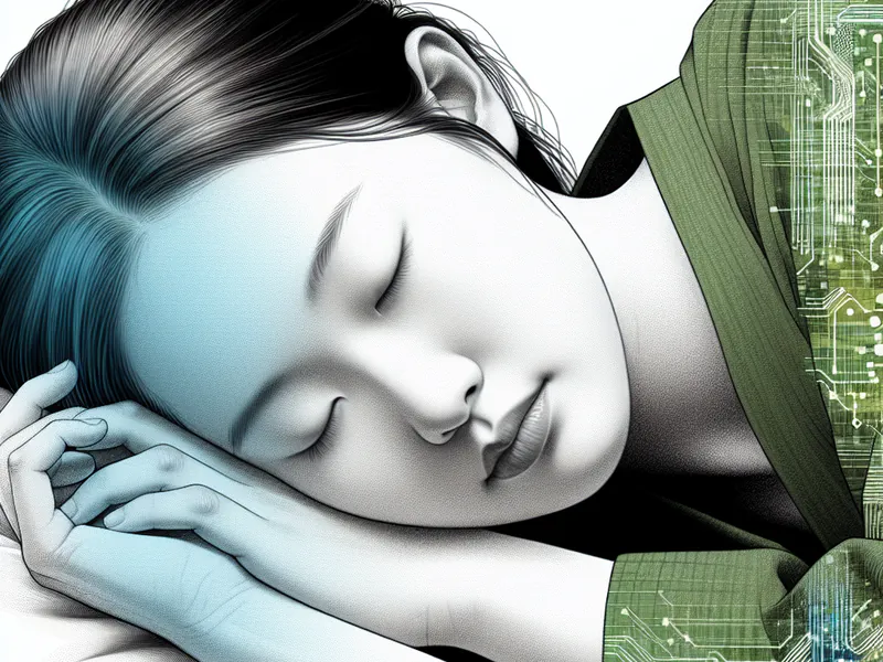 drawing of a person sleeping peacefully