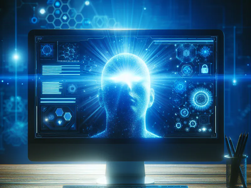 blue light from a computer screen