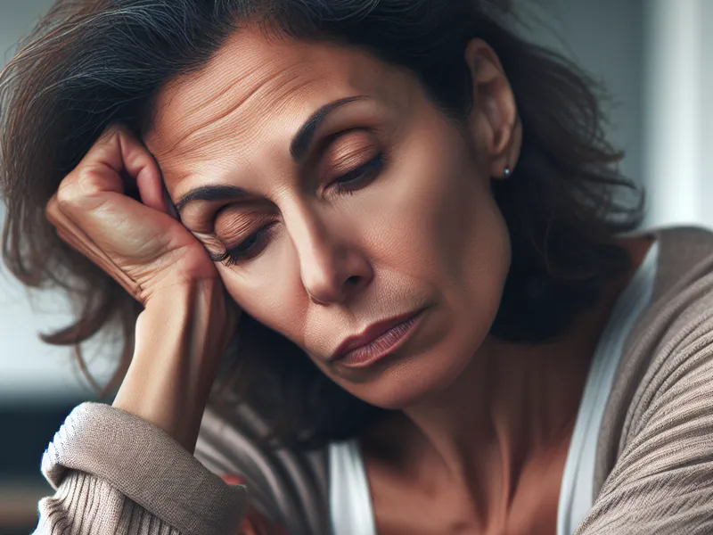 a person looking tired