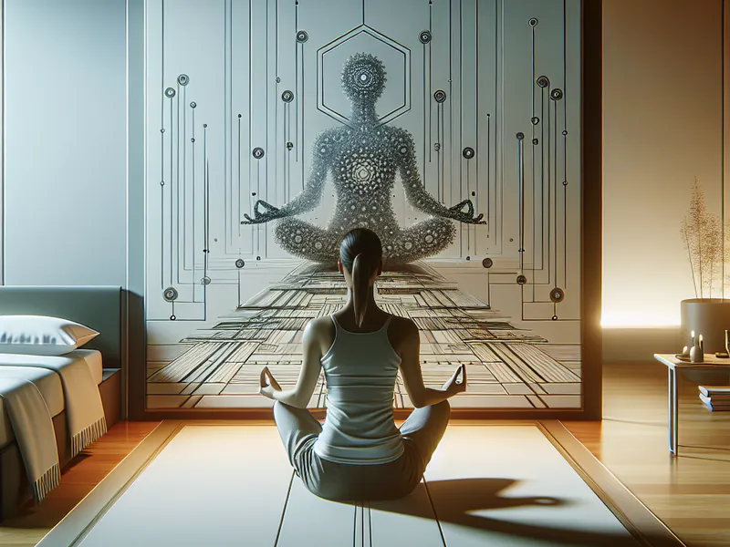 a person meditating