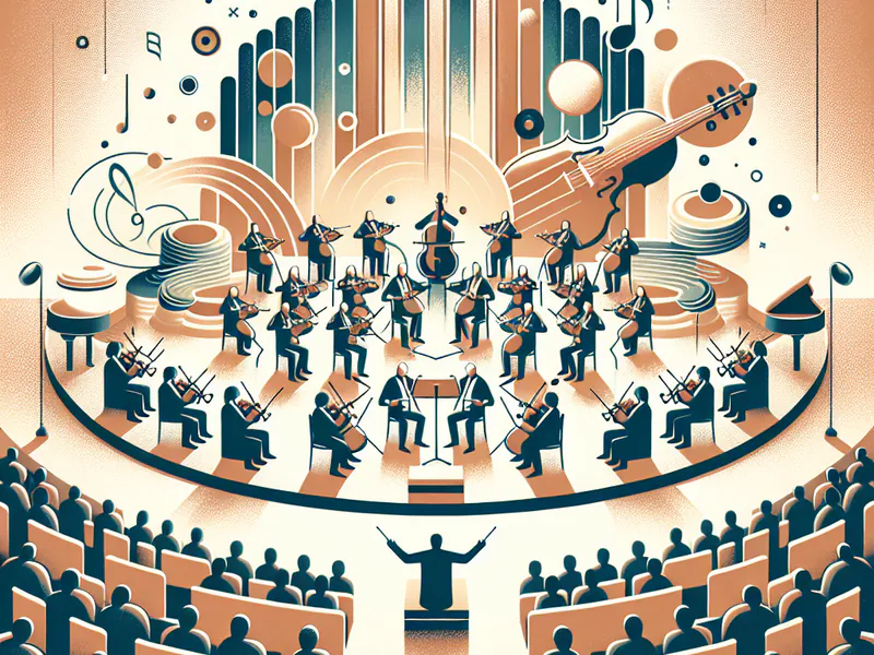 Un orchestre symphonique en pleine performance