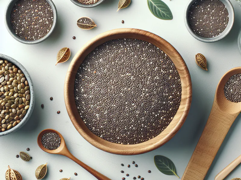Des graines de chia dans un bol