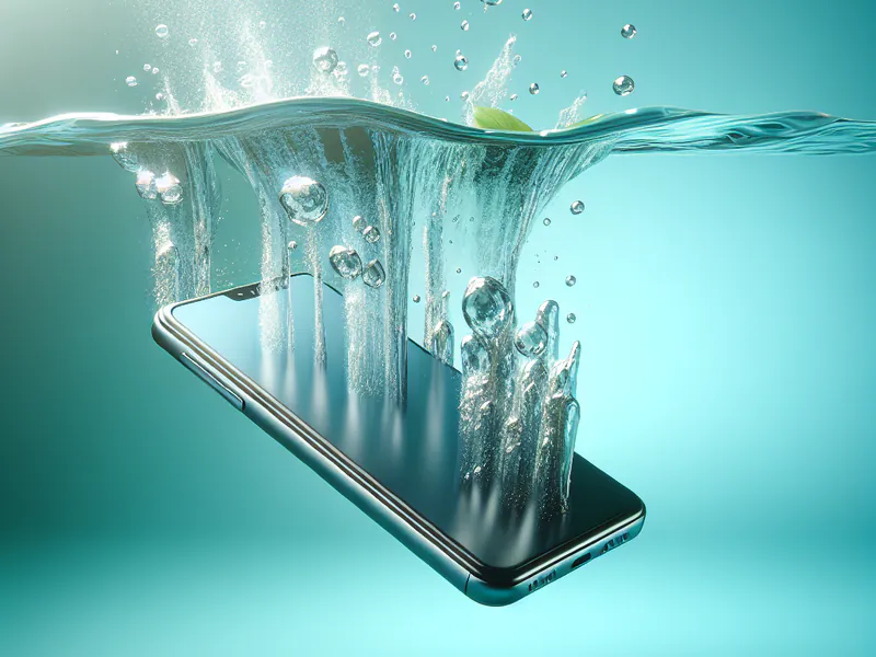 smartphone falling into water