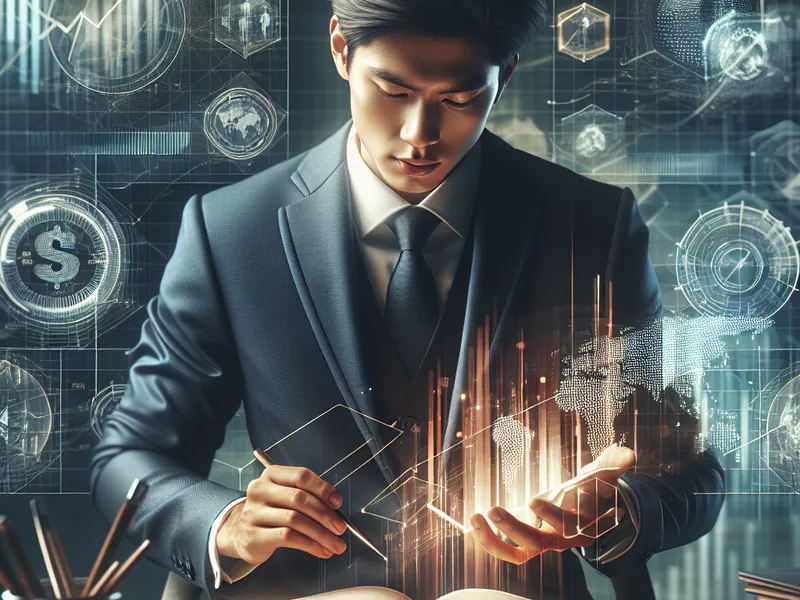 Person studying finance book